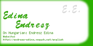 edina endresz business card